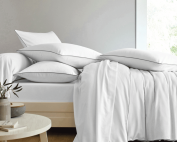 Tissco fournisseur linge de lit hôtel qualité professionnelle drap plat avec passepoil personnalisation polycoton