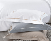 Tissco fournisseur linge de lit hôtel qualité professionnelle taie d'oreiller avec bourdon personnalisation polycoton