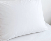 Tissco fournisseur linge de lit hôtel qualité professionnelle taie d'oreiller forme sac polycoton blanc