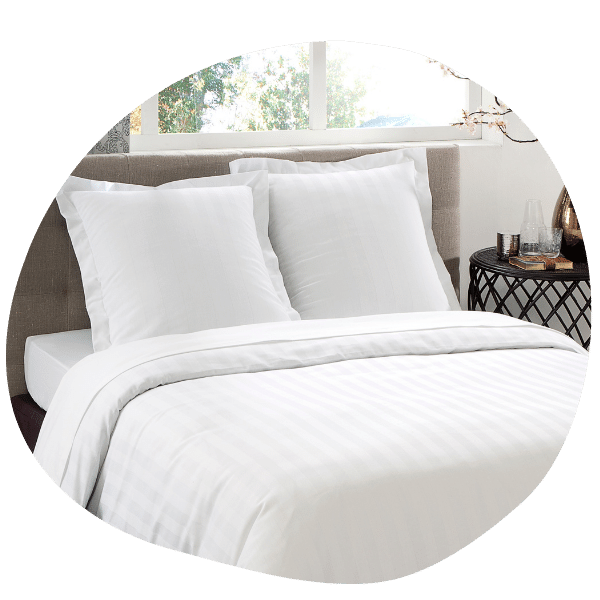 Tissco fournisseur linge de lit hôtel qualité professionnelle housse de couette bande satin polycotonTissco fournisseur linge de lit hôtel qualité professionnelle housse de couette bande satin
