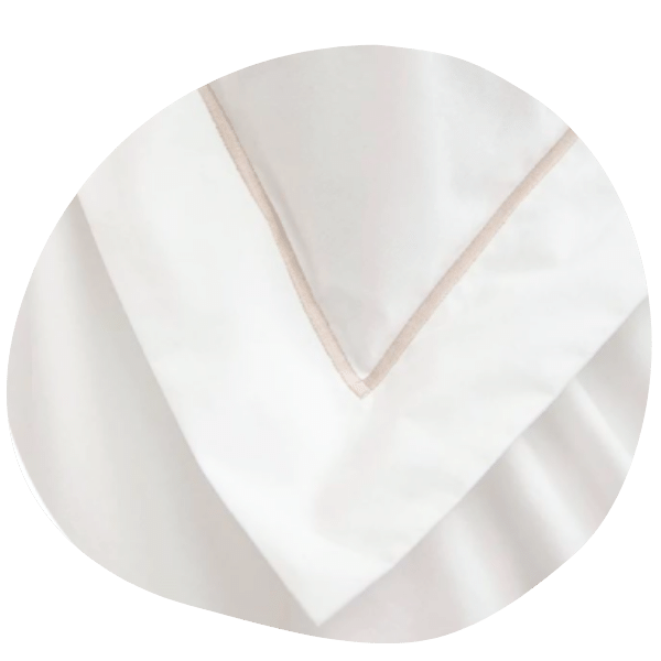 Tissco fournisseur linge de lit hôtel qualité professionnelle taie d'oreiller avec bourdon personnalisation polycoton