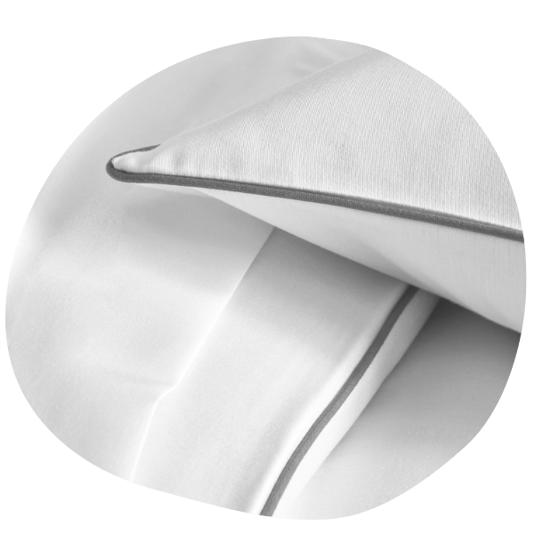 Tissco fournisseur linge de lit hôtel qualité professionnelle taie d'oreiller avec passepoil personnalisation polycoton